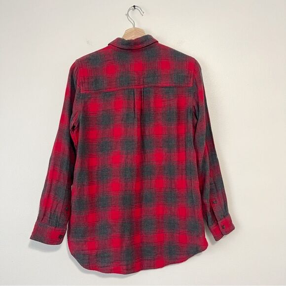 Madewell Ex-Boyfriend Plaid Flannel Button Down Shirt Long Sleeve Sz Small - Picture 6 of 8